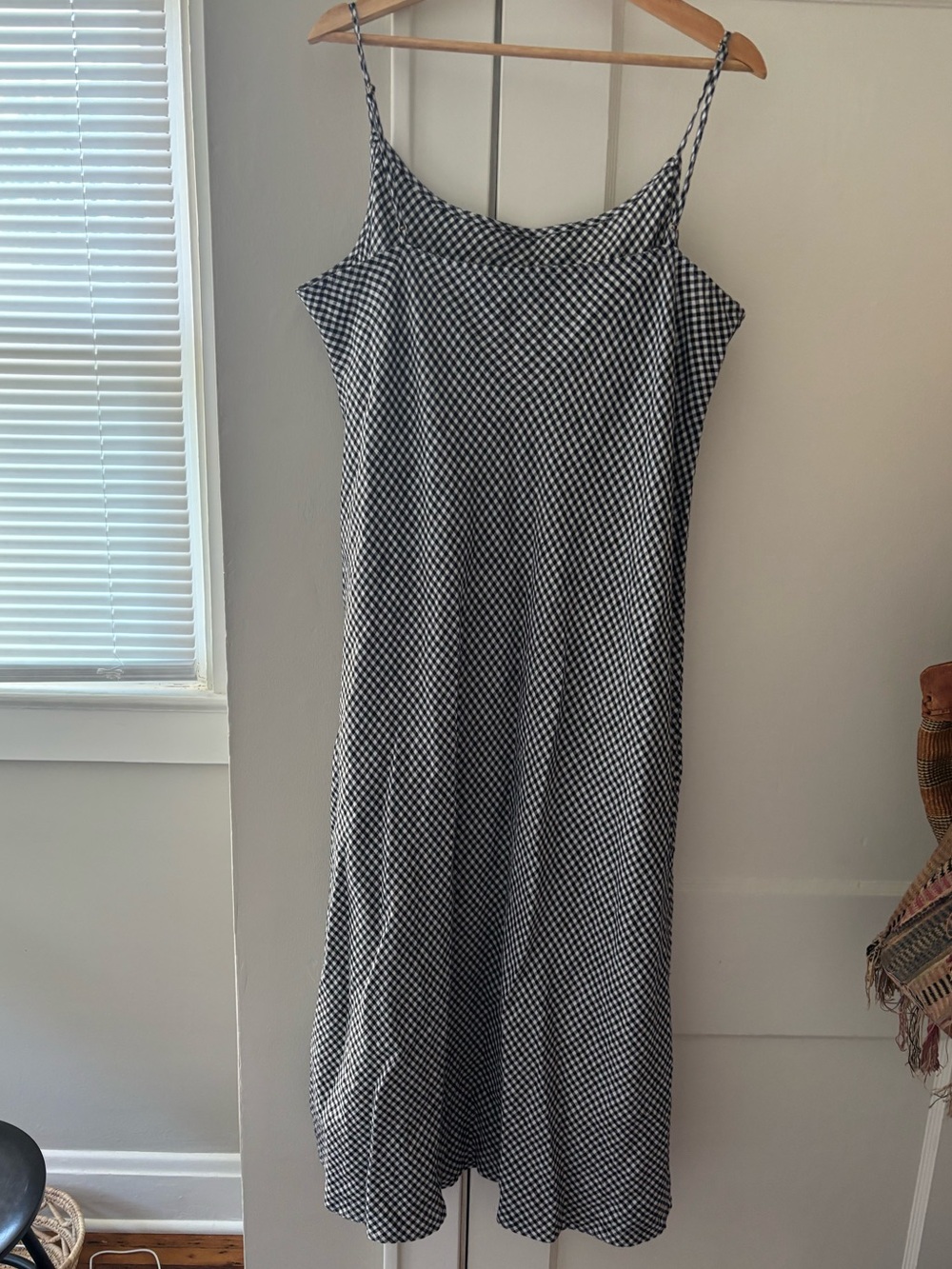 J. Crew Gwyneth slip dress in gingham linen Sz 18 - Picture 8 of 10